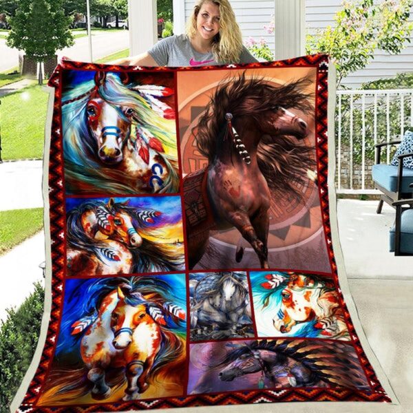 Native American Blanket, Native Fleece Blanket, Native Blankets