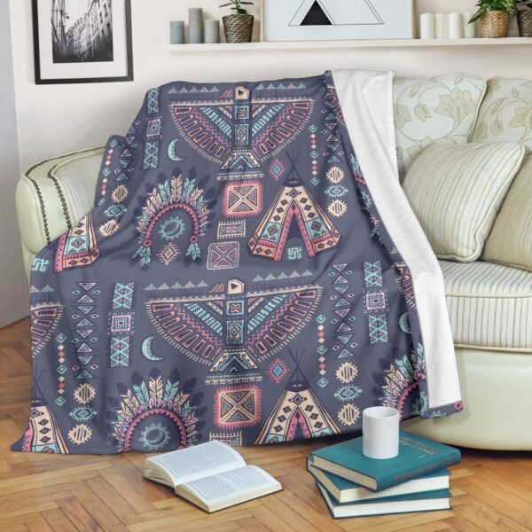 Native American Blanket, Navajo Native Aztec Indians American Tribal Print Blanket, Native Blankets