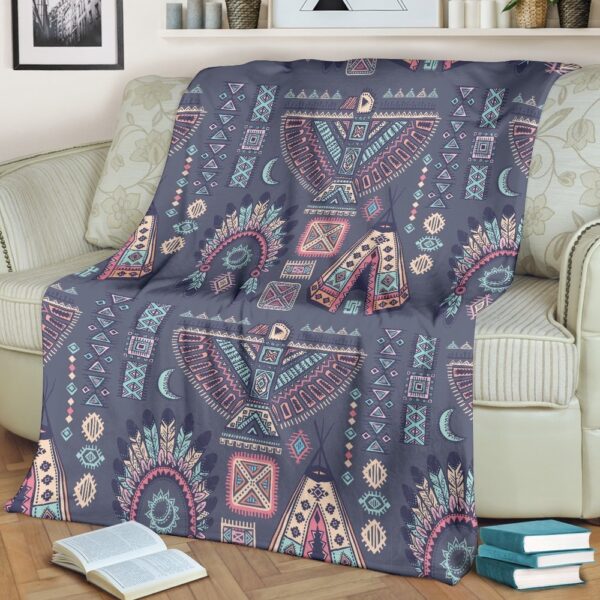 Native American Blanket, Navajo Native Aztec Indians American Tribal Print Blanket, Native Blankets