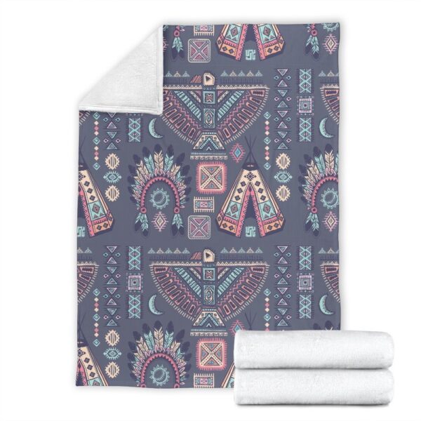 Native American Blanket, Navajo Native Aztec Indians American Tribal Print Blanket, Native Blankets