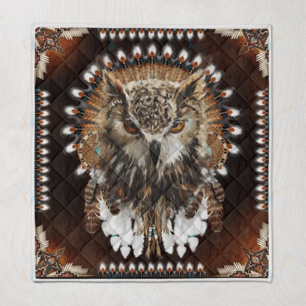 Native American Blanket, Owl Dreamcatcher Native American All Over Printed Blanket, Native Blankets