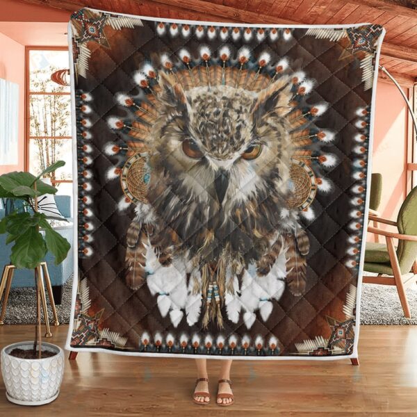 Native American Blanket, Owl Dreamcatcher Native American All Over Printed Blanket, Native Blankets