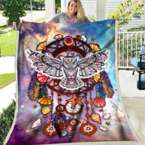 Native American Blanket Owl Fleece Blanket Native Blankets 3 b6gann.jpg