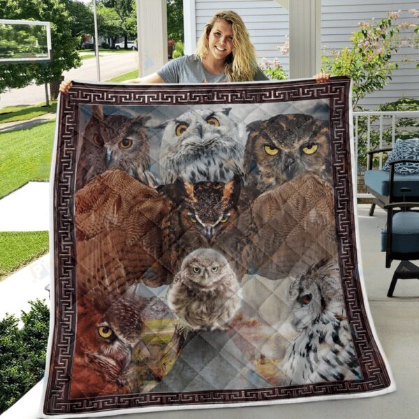 Native American Blanket, Owl Flock Native American All Over Printed Blanket, Native Blankets