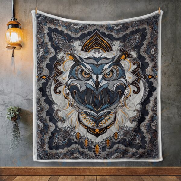 Native American Blanket, Owl Native American All Over Printed Blanket, Native Blankets