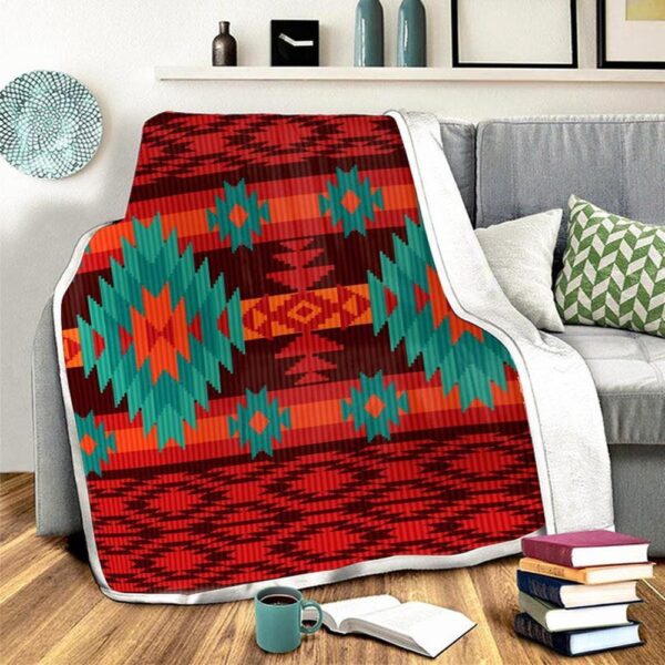 Native American Blanket, Pattern Fleece Blanket, Native Blankets