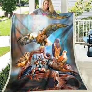 Native American Blanket Spirit Birds Fleece Blanket Native Blankets 3 tpkrya.jpg