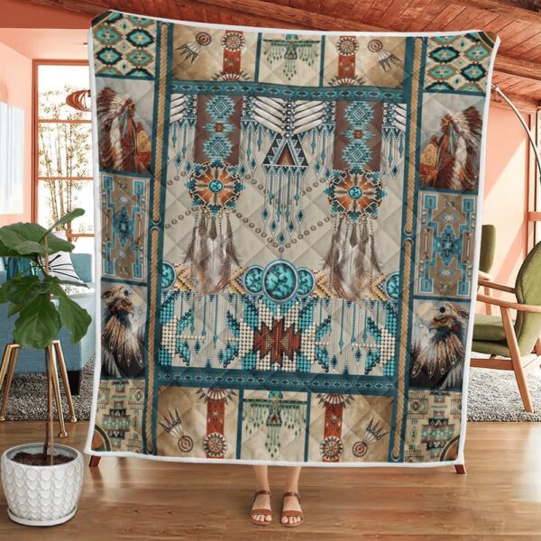 Native American Blanket, Tribal Aztec Native American All Over Printed Blanket, Native Blankets