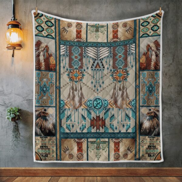 Native American Blanket, Tribal Aztec Native American All Over Printed Blanket, Native Blankets