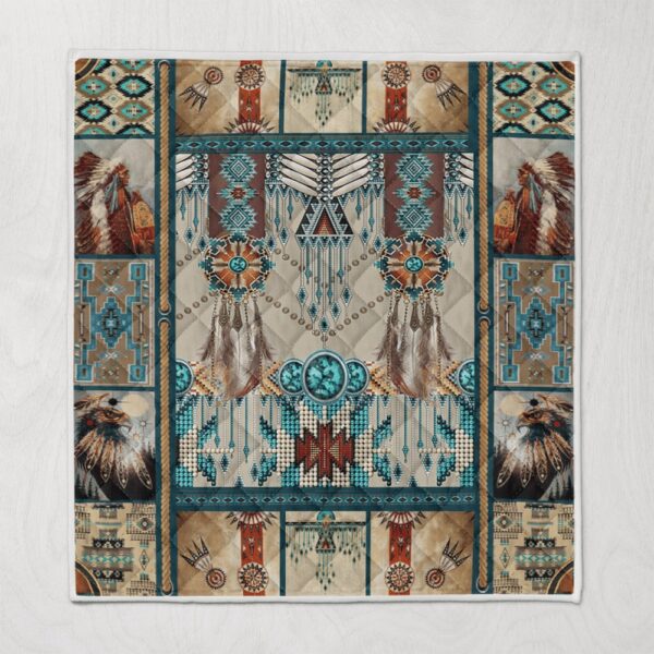 Native American Blanket, Tribal Aztec Native American All Over Printed Blanket, Native Blankets