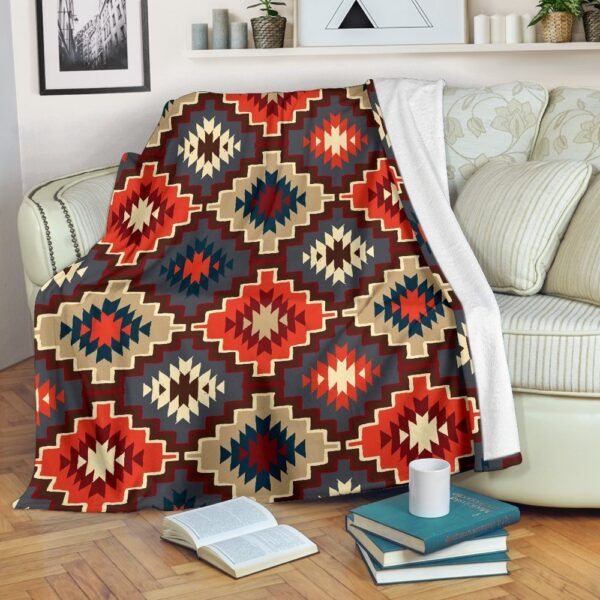 Native American Blanket, Tribal Indians Native American Aztec Navajo Print Blanket, Native Blankets