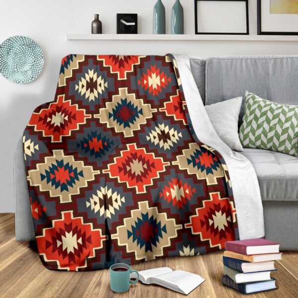 Native American Blanket, Tribal Indians Native American Aztec Navajo Print Blanket, Native Blankets