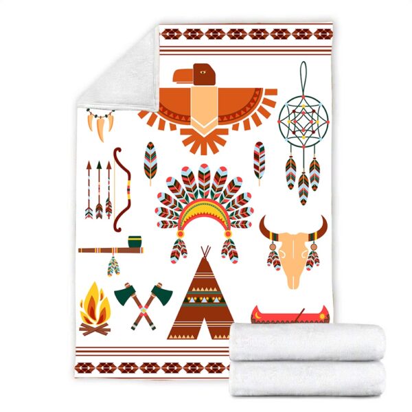 Native American Blanket, Tribal Native American All Over Printed Blanket, Native Blankets