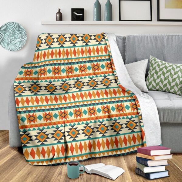 Native American Blanket, Tribal Native American Aztec Indians Navajo Print Blanket, Native Blankets