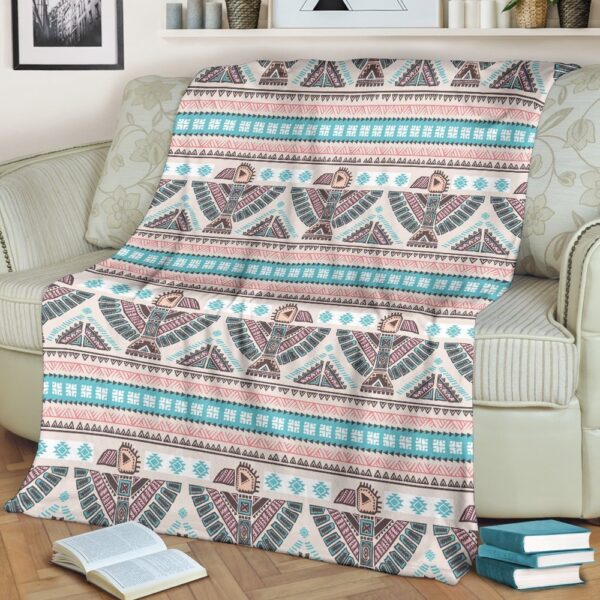 Native American Blanket, Tribal Native Indians American Aztec Navajo Print Blanket, Native Blankets