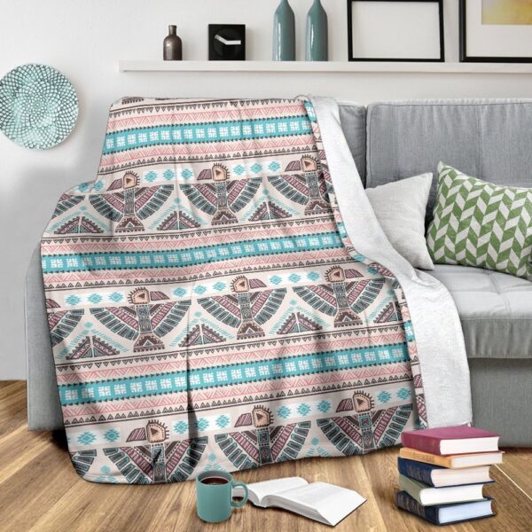 Native American Blanket, Tribal Native Indians American Aztec Navajo Print Blanket, Native Blankets