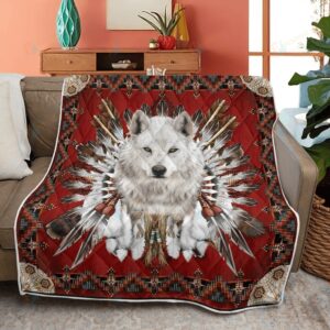 Native American Blanket White Wolf Native American 3D All Over Printed Blanket Native Blankets 2 jhtfyt.jpg