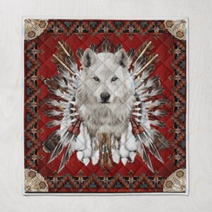 Native American Blanket White Wolf Native American 3D All Over Printed Blanket Native Blankets 3 kftiox.jpg