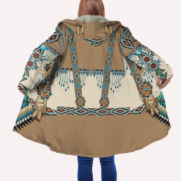 Native American Coat, Aboriginal Pattern Native American Hooded Cloak Coat, Native American Hoodies