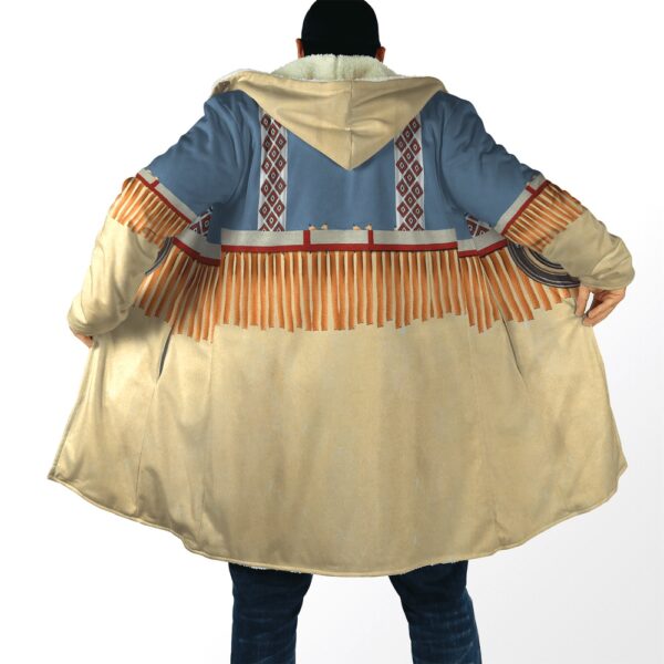 Native American Coat, Ancient Culture Native American 3D All Over Printed Hooded Cloak Coat