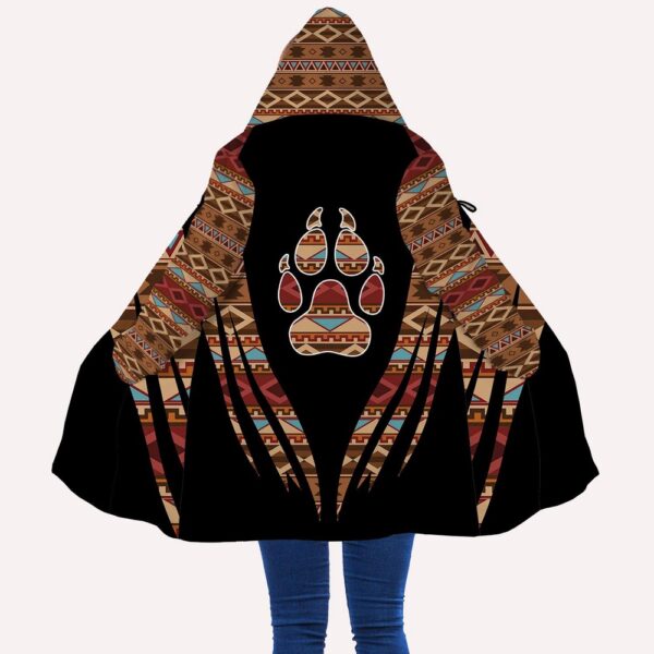 Native American Coat, Animal Foot Motifs Native American Hooded Cloak Coat, Native American Hoodies