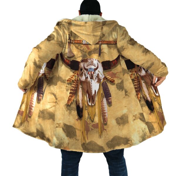 Native American Coat, Animal Sacrifice Native American 3D All Over Printed Hooded Cloak Coat