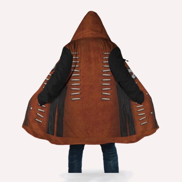 Native American Coat, Antique Motifs Native American 3D All Over Printed Hooded Cloak Coat