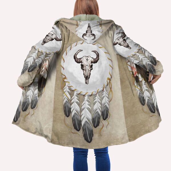 Native American Coat, Bison Native American Hooded Cloak Coat, Native American Hoodies