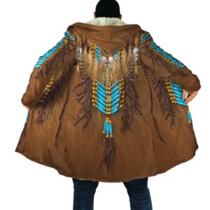 Native American Coat Brown Vip Native American 3D All Over Printed Hooded Cloak Coat 1 doaiu4.jpg