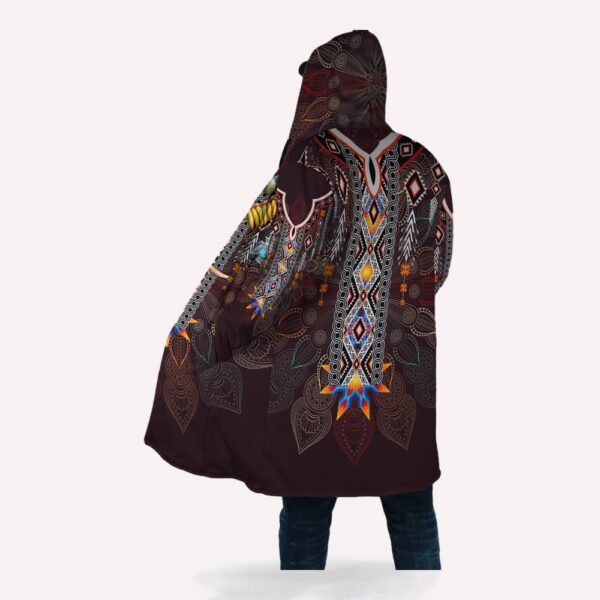 Native American Coat, Casual Look Native American 3D All Over Printed  Hooded Cloak Coat