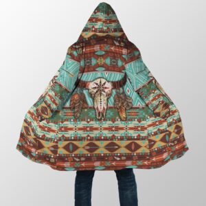 Native American Coat Casual Skull Native American 3D All Over Printed Hooded Cloak Coat 2 axii9r.jpg