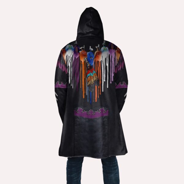 Native American Coat, Cosmos Native American 3D All Over Printed Hooded Cloak Coat