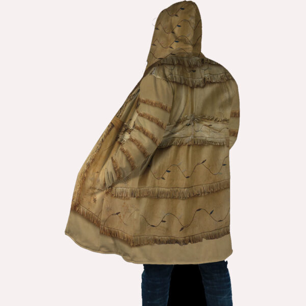 Native American Coat, Cowboy Jacket Style Native American 3D All Over Printed Hooded Cloak Coat