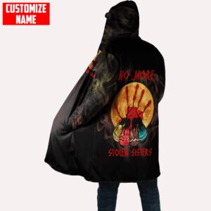 Native American Coat Customized Name No More Stolen Sisters Native American 3D All Over Printed Hooded Cloak Coat 4 ivblea.jpg