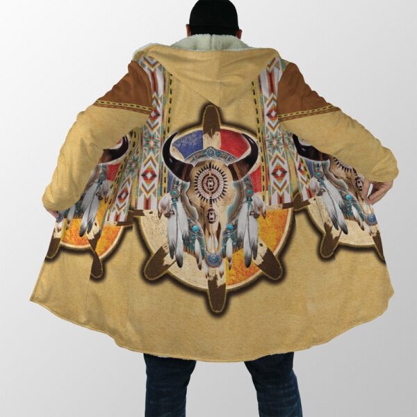 Native American Coat, Divine Sacrifice Native American 3D All Over Printed Hooded Cloak Coat