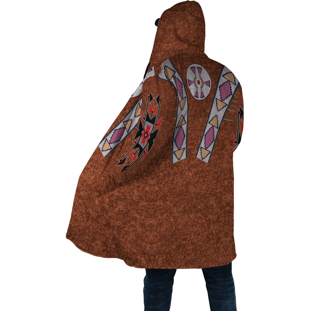 Native American Coat, Earthy Brown Native American 3D All Over Printed Native American Coat, Earthy Brown Native American 3D All Over Printed
