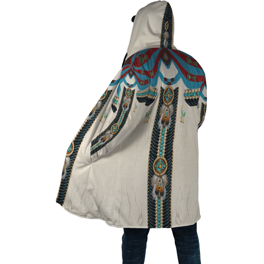 Native American Coat, Elegance Native American 3D All Over Printed Hooded Cloak Coat