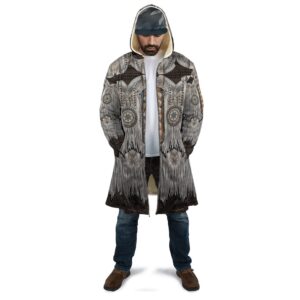 Native American Coat Grey Native American 3D All Over Printed Hooded Cloak Coat 2 kwgz3o.jpg