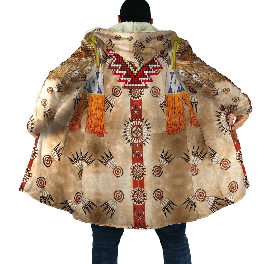 Native American Coat, Heritages Pride Shirt Native American 3D All Over Printed Hooded Cloak Coat