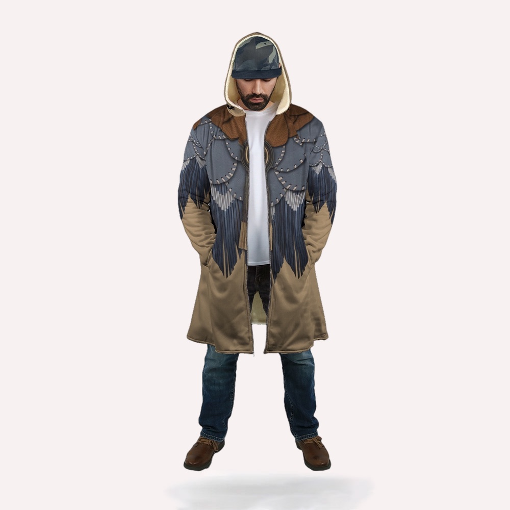 Native American Coat, Hope and Luck Native American 3D All Over Printed Hooded Cloak Coat Native American Coat, Hope and Luck Native American 3D All Over Printed Hooded Cloak Coat