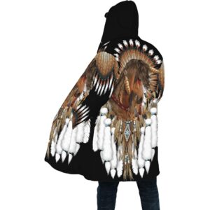 Native American Coat Horse Pride Native American 3D All Over Printed Hooded Cloak Coat 2 lxtjiy.jpg