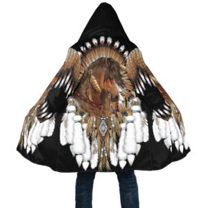Native American Coat Horse Pride Native American 3D All Over Printed Hooded Cloak Coat 4 hea7pa.jpg