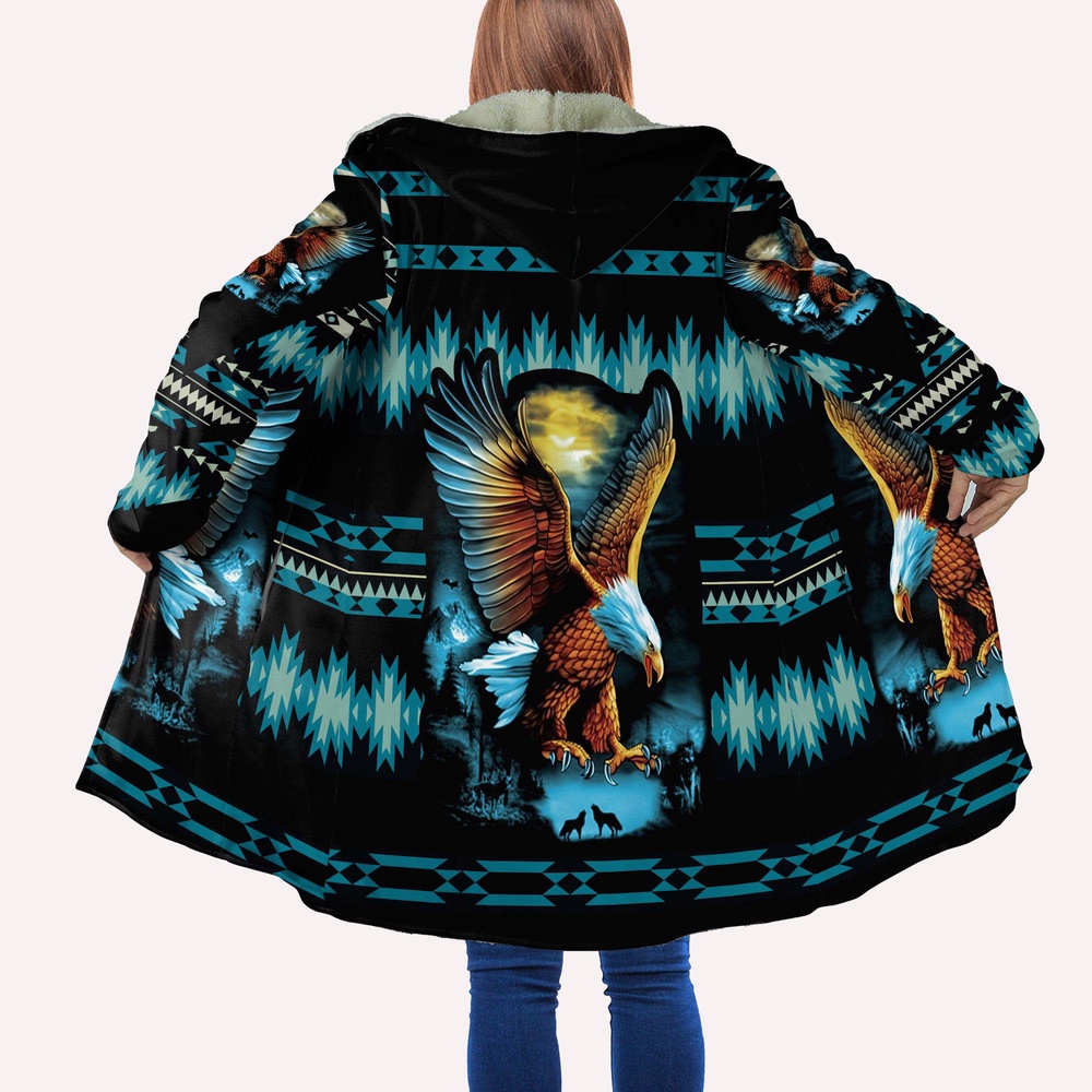 Native American Coat, King Of The Sky Native American Hooded Cloak Coat, Native American Hoodies Native American Coat, King Of The Sky Native American Hooded Cloak Coat, Native American Hoodies
