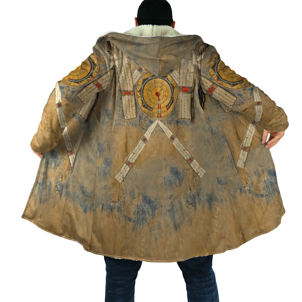 Native American Coat, Local Pride Native American 3D All Over Printed Hooded Cloak Coat Native American Coat, Local Pride Native American 3D All Over Printed Hooded Cloak Coat