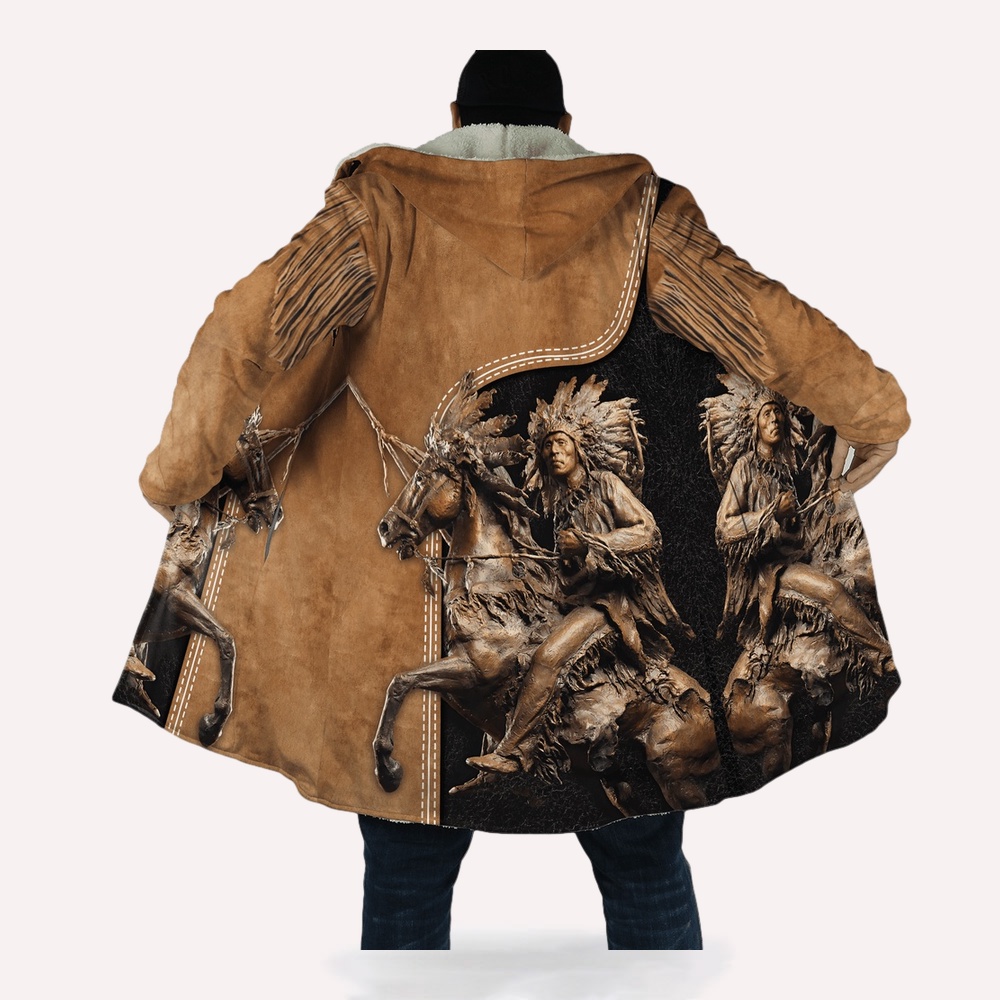 Native American Coat, Pride Chief Premium Native American Pride 3D All Over Printed Hooded Cloak Coat Native American Coat, Pride Chief Premium Native American Pride 3D All Over Printed Hooded Cloak Coat