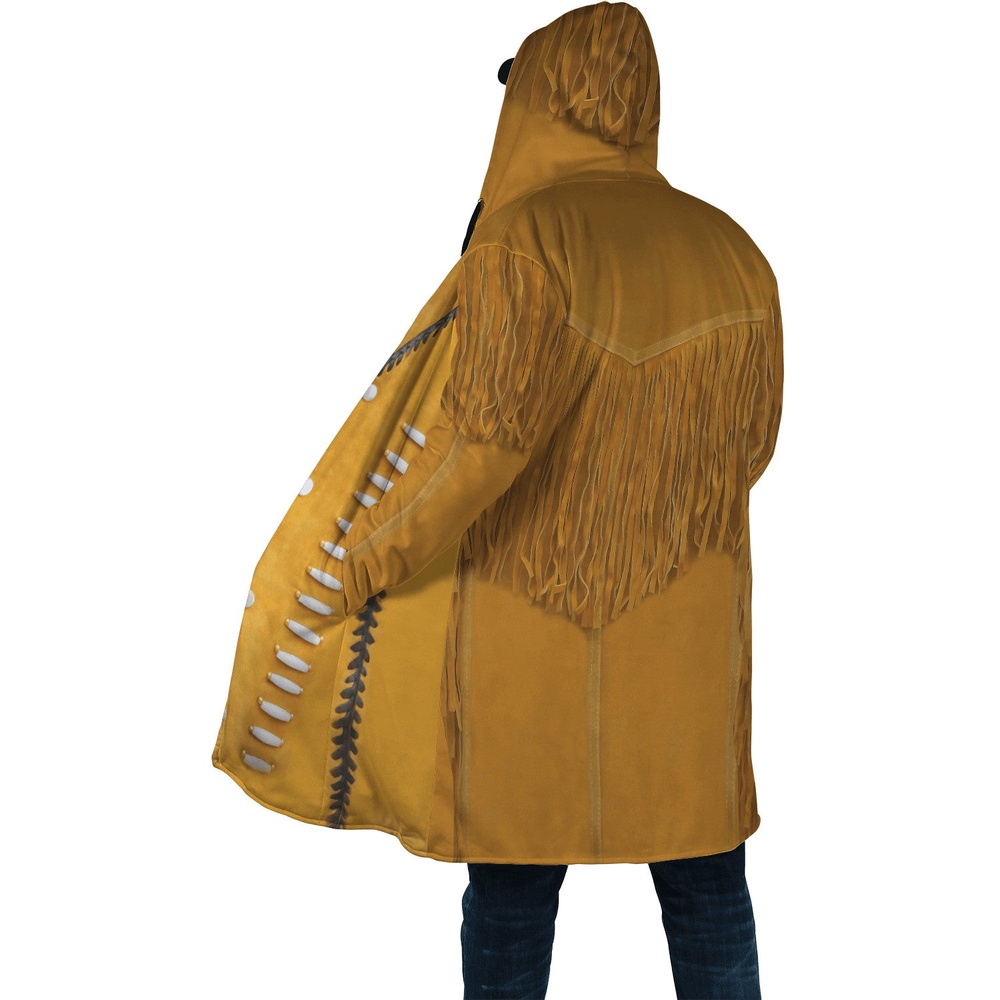 Native American Coat, Rooted Elegance Native American 3D All Over Printed Hooded Cloak Coat