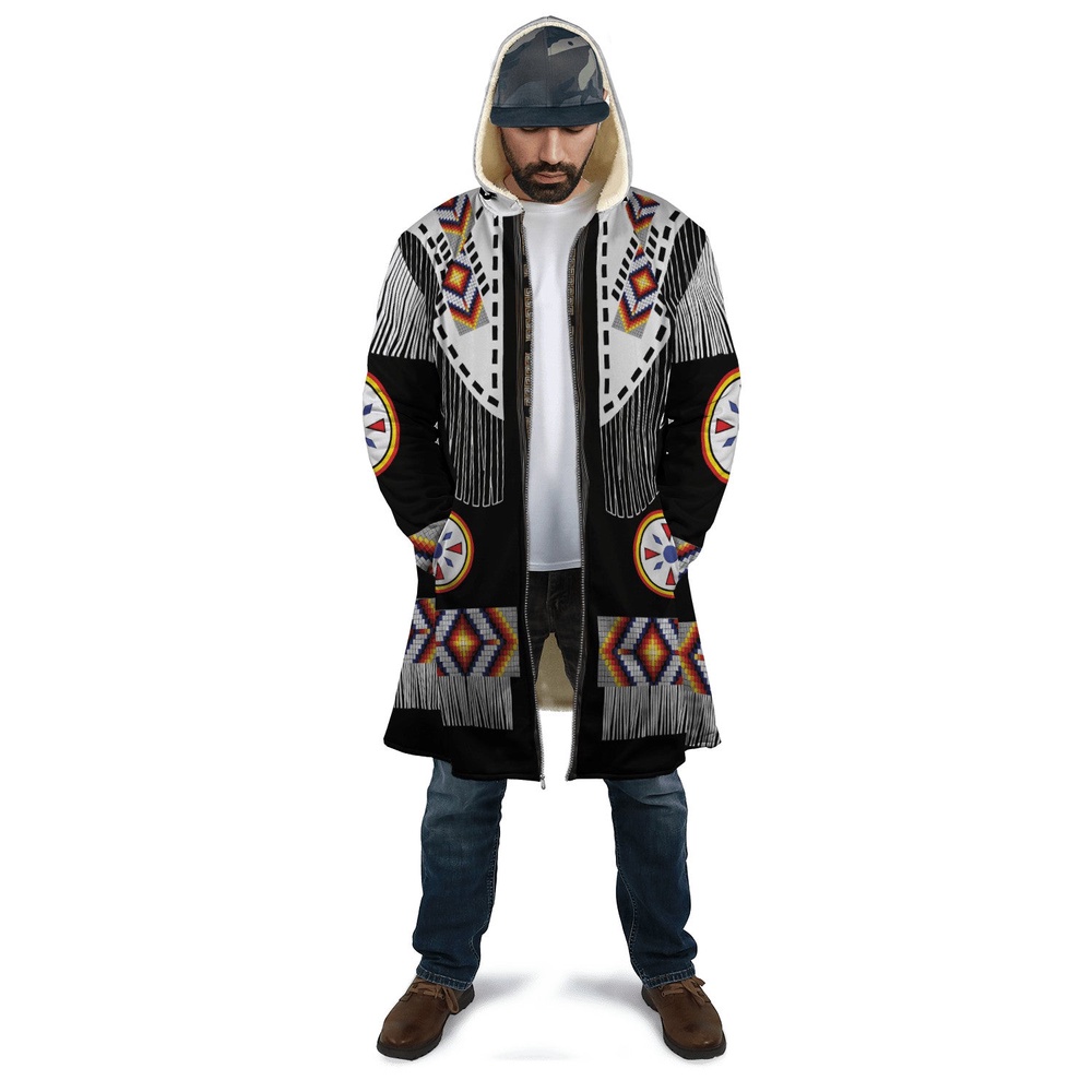 Native American Coat, Sacrifice To the Gods Native American 3D All Over Printed Hooded Cloak Coat