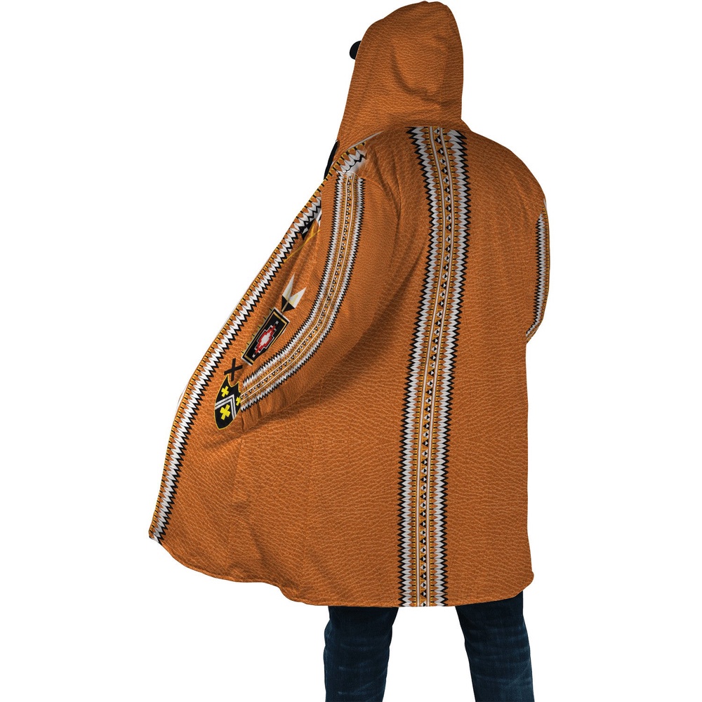 Native American Coat, Simple Fashion Native American 3D All Over Printed Hooded Cloak Coat