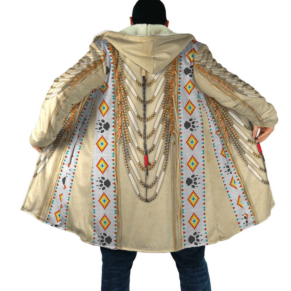 Native American Coat, Simplicity Native American 3D All Over Printed Hooded Cloak Coat