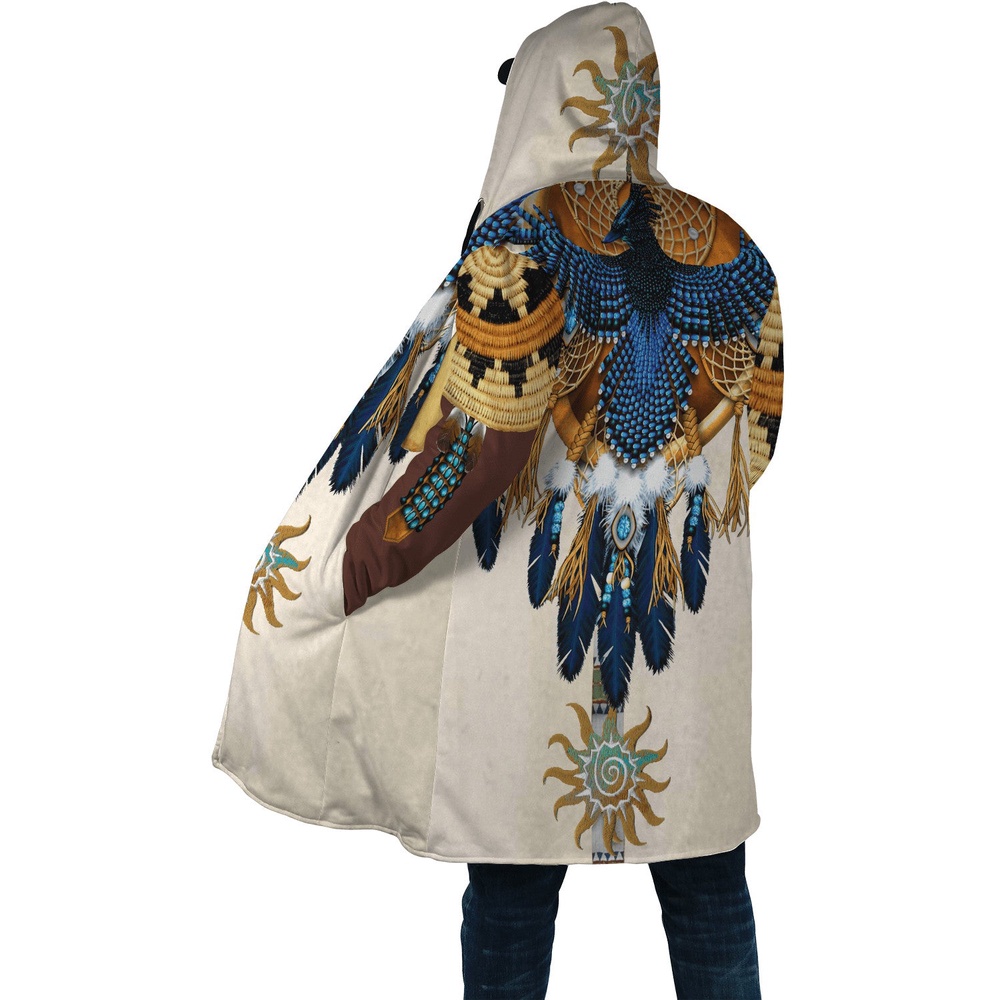 Native American Coat, Spirit Of The Earth Native American 3D All Over Printed Hooded Cloak Coat Native American Coat, Spirit Of The Earth Native American 3D All Over Printed Hooded Cloak Coat